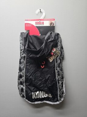 NWT KONG Outerwear Black Rain Jacket for Dogs